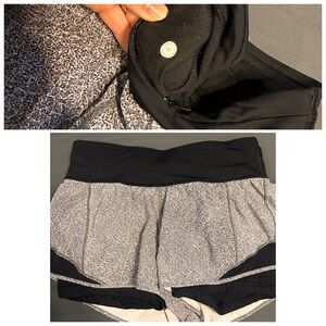 Lululemon Athletica Black and Gray Athletic Shorts